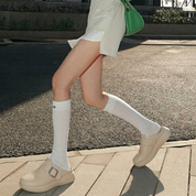 Balance buckle mule