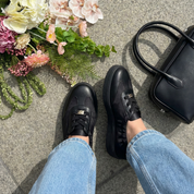 Dream Satin Flat - black